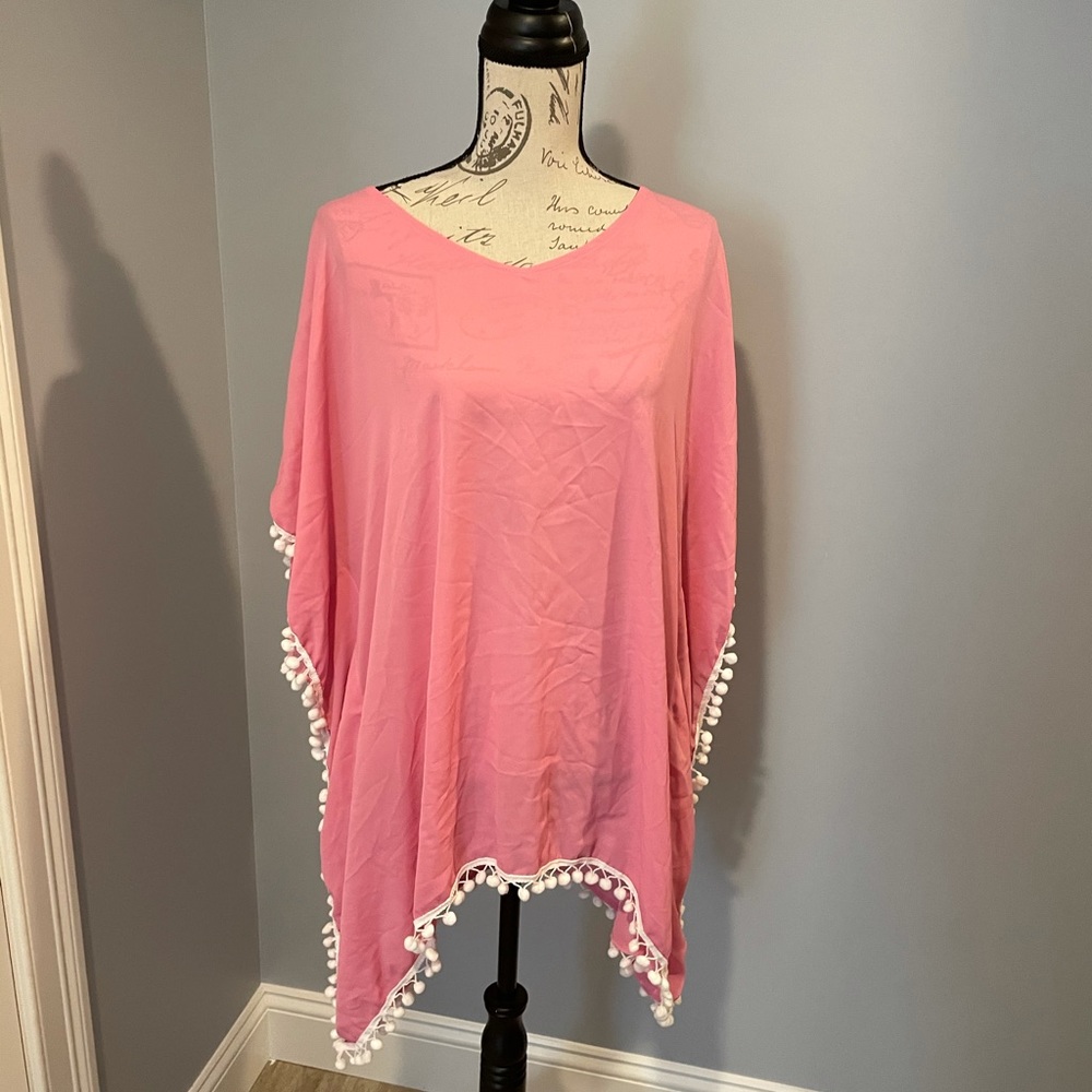 Women’s Pink Tassels Swim Coverup